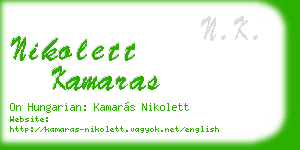 nikolett kamaras business card